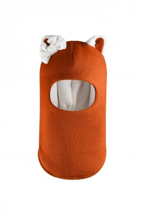 Зимняя шапочка-шлем Corona.hm "Кошечка" оранж