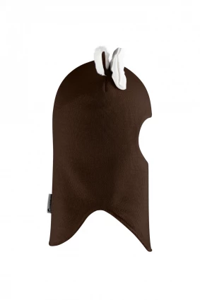 Зимняя шапочка-шлем Corona.hm "Кошечка" шоколад