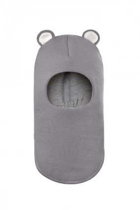 Зимняя шапочка-шлем Corona.hm "Мишутка" дымка