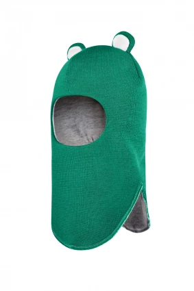 Зимняя шапочка-шлем Corona.hm "Мишутка" изумруд