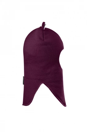 Зимняя шапочка-шлем Corona.hm "Мишутка" на кнопках бордо