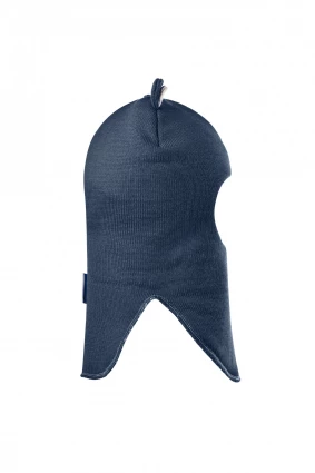 Зимова шапочка-шолом Corona.hm "Ведмедик" з кнопочками джинс