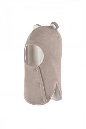 Зимова шапочка-шолом Corona.hm "Ведмедик" з кнопочками лате