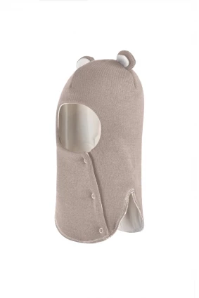 Зимова шапочка-шолом Corona.hm "Ведмедик" з кнопочками лате