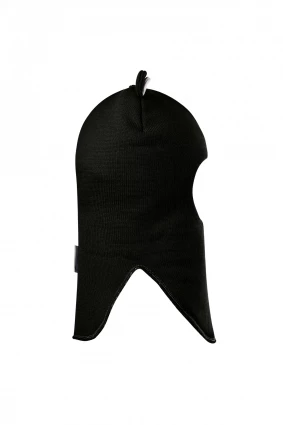 Зимова шапочка-шолом Corona.hm "Ведмедик" з кнопочками чорний