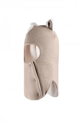 Зимова шапочка-шолом Corona.hm "Кицюня" з кнопочками лате