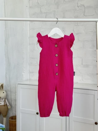 Комбинезон из муслина * Малина* + повязка