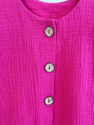 Комбинезон из муслина * Малина* + повязка