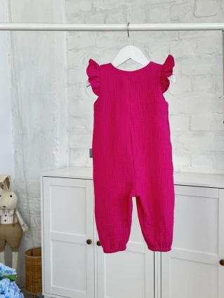 Комбинезон из муслина * Малина* + повязка