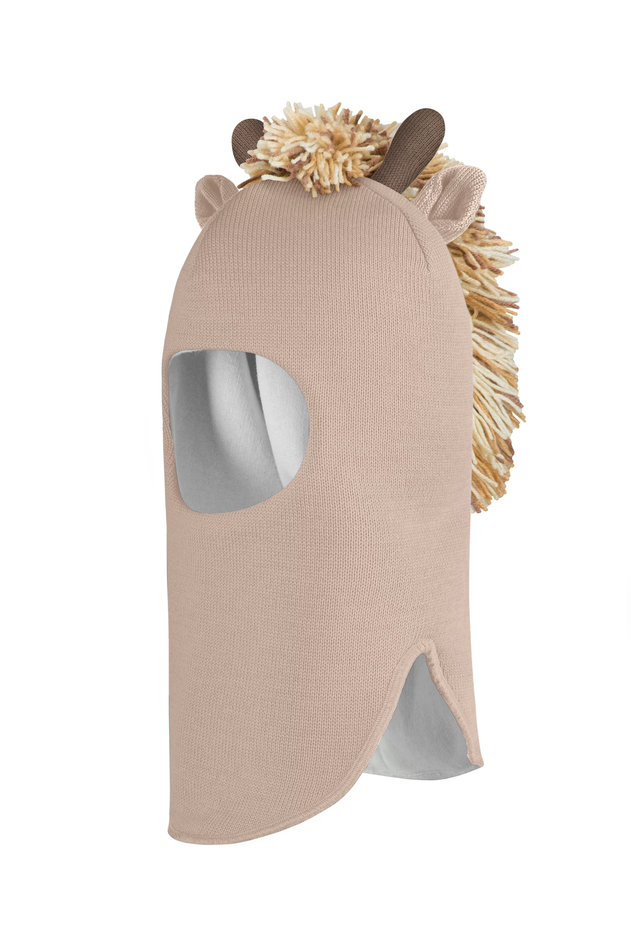 Зимняя шапочка шлем Corona.hm *Жирафчик* золотой беж