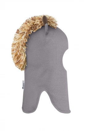 Зимняя шапочка шлем Corona.hm *Жирафчик*  дымка