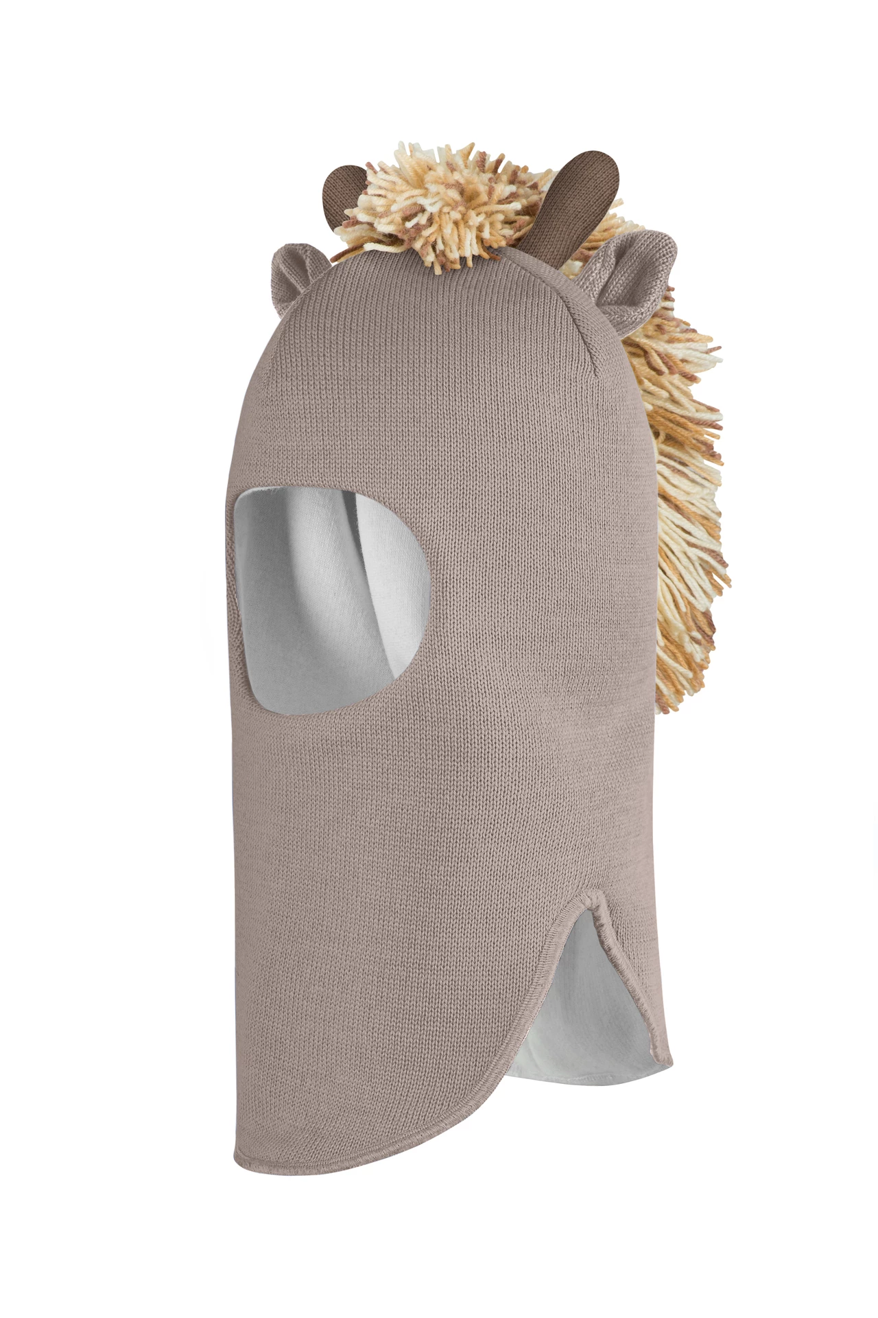 Зимняя шапочка шлем Corona.hm *Жирафчик*  капучино