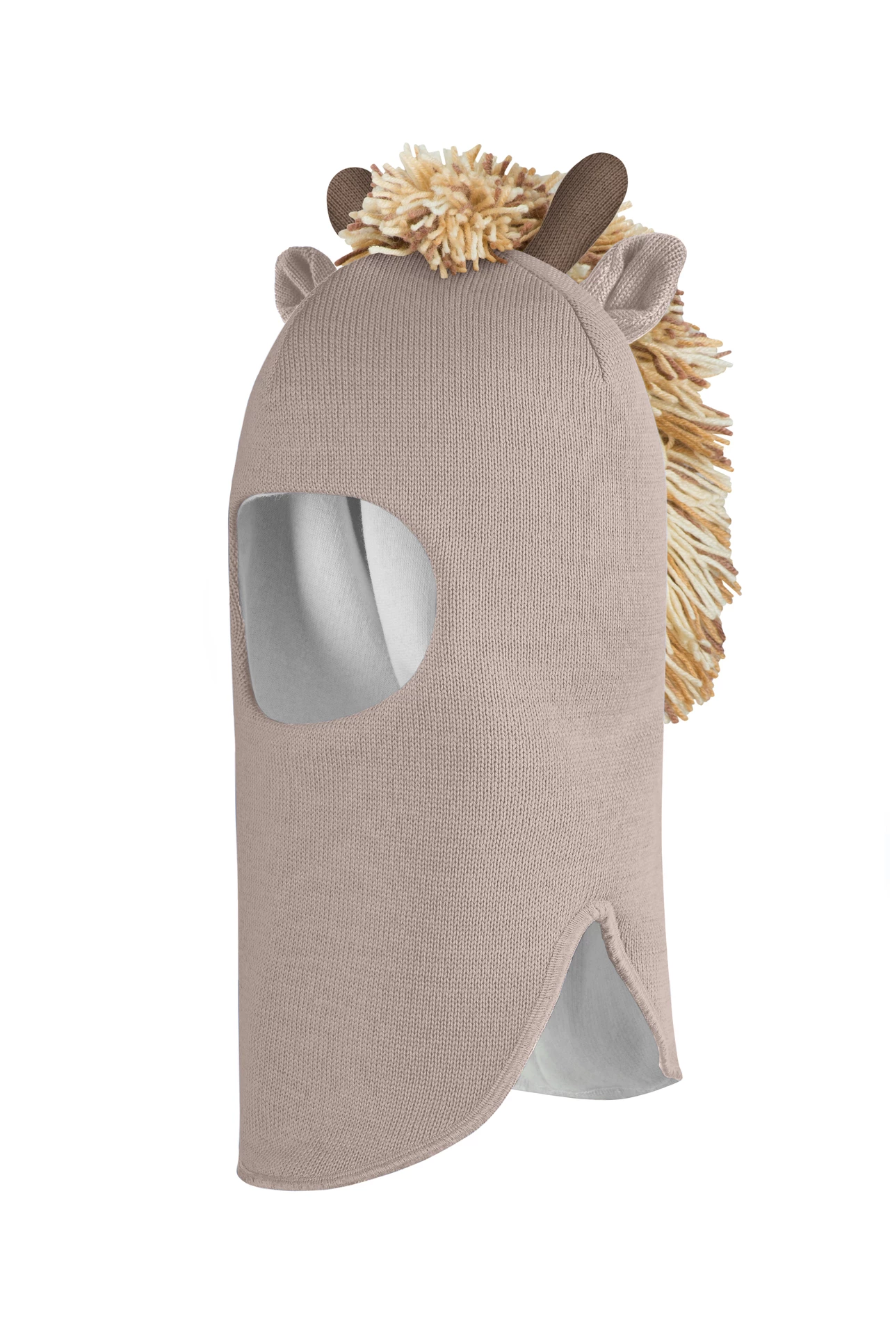 Зимняя шапочка шлем Corona.hm *Жирафчик* латте