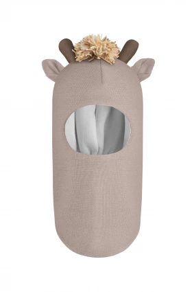 Зимняя шапочка шлем Corona.hm *Жирафчик* латте