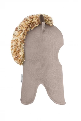 Зимняя шапочка шлем Corona.hm *Жирафчик* латте