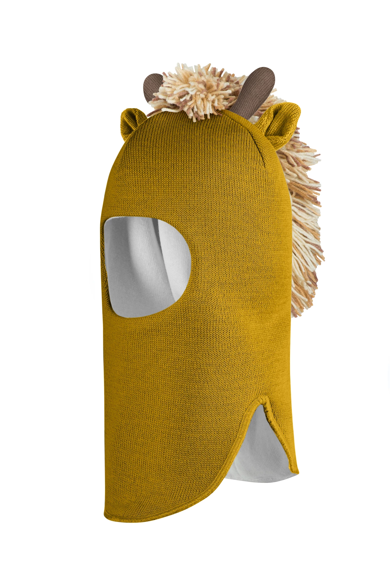 Зимняя шапочка шлем Corona.hm *Жирафчик* медовый