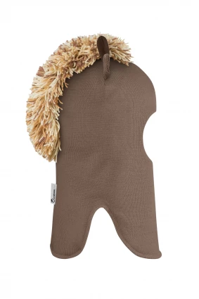 Зимняя шапочка шлем Corona.hm *Жирафчик* молочный шоколад