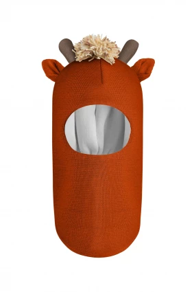 Зимняя шапочка шлем Corona.hm *Жирафчик* оранж