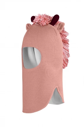 Зимняя шапочка шлем Corona.hm *Жирафчик* пудра