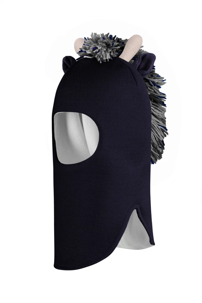 Зимняя шапочка шлем Corona.hm *Жирафчик* синий