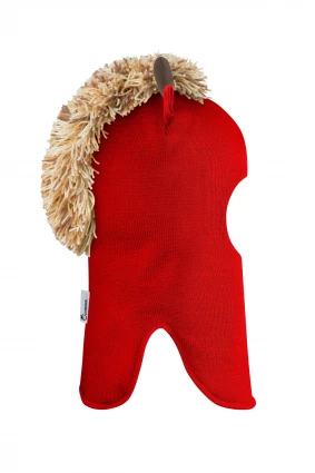 Зимняя шапочка шлем Corona.hm *Жирафчик* красный