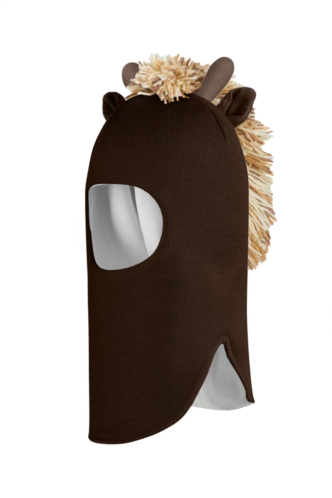 Зимняя шапочка шлем Corona.hm *Жирафчик* шоколад