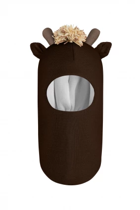 Зимняя шапочка шлем Corona.hm *Жирафчик* шоколад