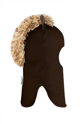 Зимняя шапочка шлем Corona.hm *Жирафчик* шоколад