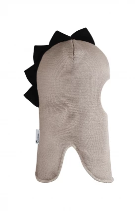 Зимняя шапочка шлем Corona.hm "Мисс Дино" латте