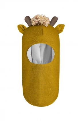 Зимняя шапочка шлем Corona.hm *Мисс Жирафка* медовый