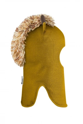 Зимняя шапочка шлем Corona.hm *Мисс Жирафка* медовый