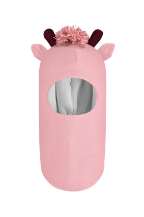 Зимова шапочка-шолом Corona.hm *Жирафчик* рожевий