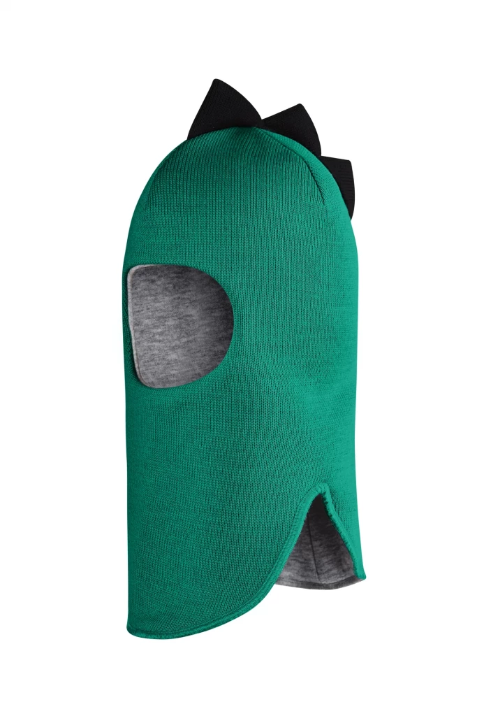 Зимняя шапочка шлем Corona.hm "Дино"  изумруд