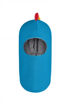 Зимова шапочка-шолом Corona.hm "Міс Діно з гребінцем веселка"  бірюза