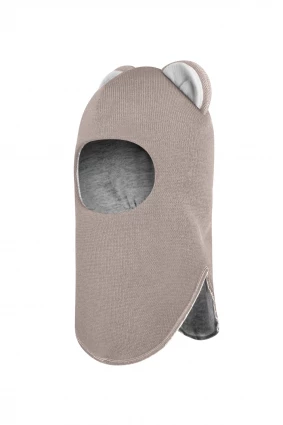 Зимняя шапочка шлем Corona.hm "Мисс Львица" капучино