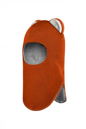 Зимняя шапочка шлем Corona.hm "Мисс Львица" оранж