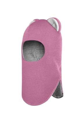 Зимняя шапочка шлем Corona.hm "Мисс Львица" пыльно-розовый