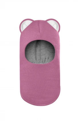 Зимняя шапочка шлем Corona.hm "Мисс Львица" пыльно-розовый