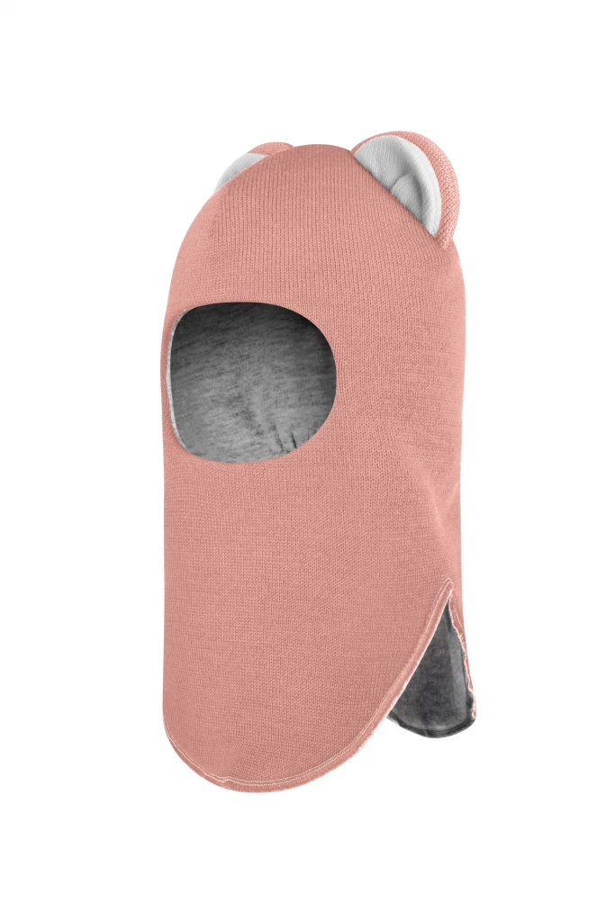 Зимняя шапочка шлем Corona.hm "Мисс Львица" пудра