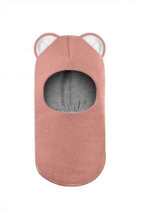 Зимняя шапочка шлем Corona.hm "Мисс Львица" пудра