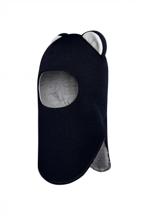 Зимняя шапочка шлем Corona.hm "Мисс Львица" синий бархат