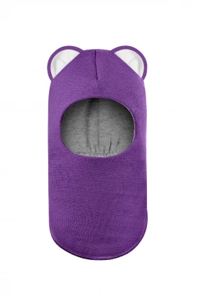 Зимняя шапочка шлем Corona.hm "Мисс Львица" фиалка