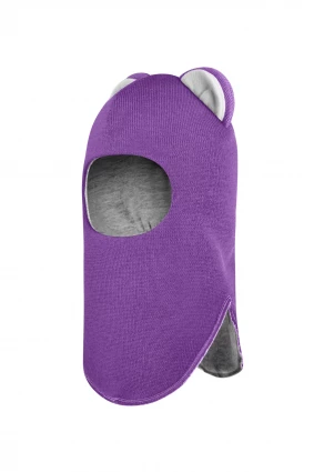 Зимова шапочка-шолом Corona.hm "Лев" фіалка