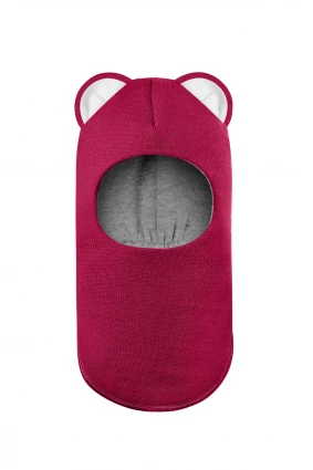 Зимняя шапочка шлем Corona.hm "Лев" ягодный