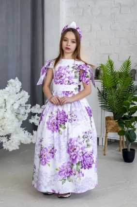 Сукня для дівчинки Corona.hm “Шарм”, півонія фіолетова