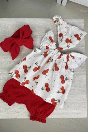 Комплект из муслина * Вишенька*