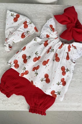 Комплект из муслина * Вишенька*