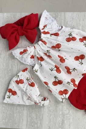 Комплект из муслина * Вишенька*