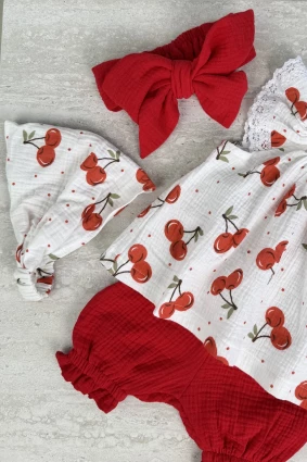 Комплект из муслина * Вишенька*