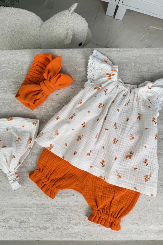 Комплект из муслина * Оранж*